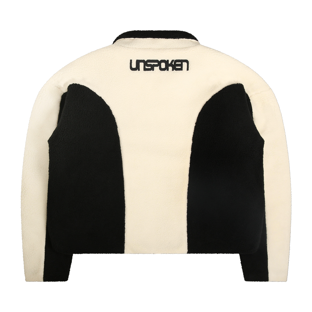 SHERPA FLEECE JACKET (CREAM/BLACK)