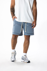 MULTI-POCKET SHORTS (BLUE)