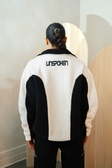 SHERPA FLEECE JACKET (CREAM/BLACK)