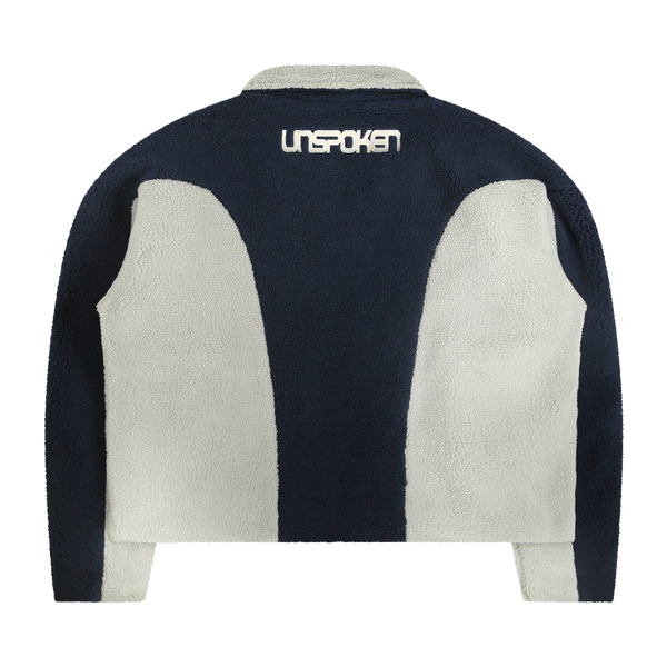 SHERPA FLEECE JACKET (BLUE/GREY)