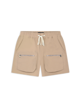 MULTI-POCKET SHORTS (TAN)