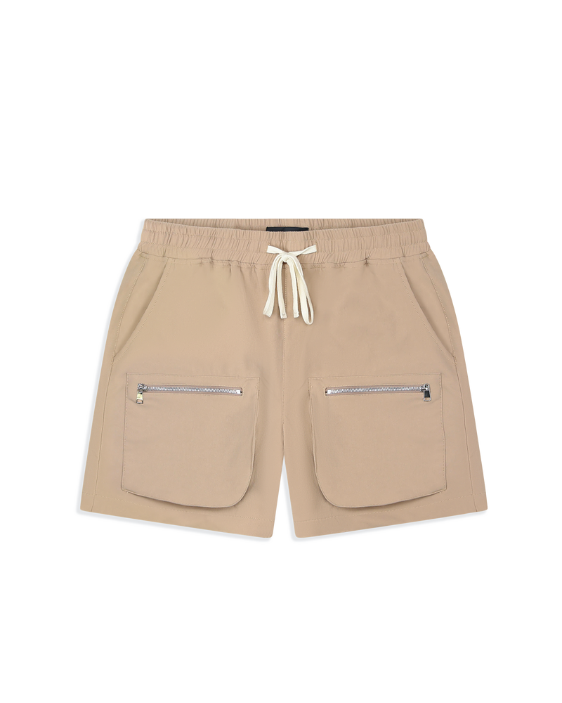 MULTI-POCKET SHORTS (TAN)