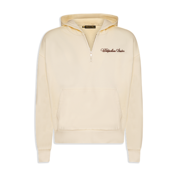 SCRIPT HALF-ZIP (LIGHT BONE)