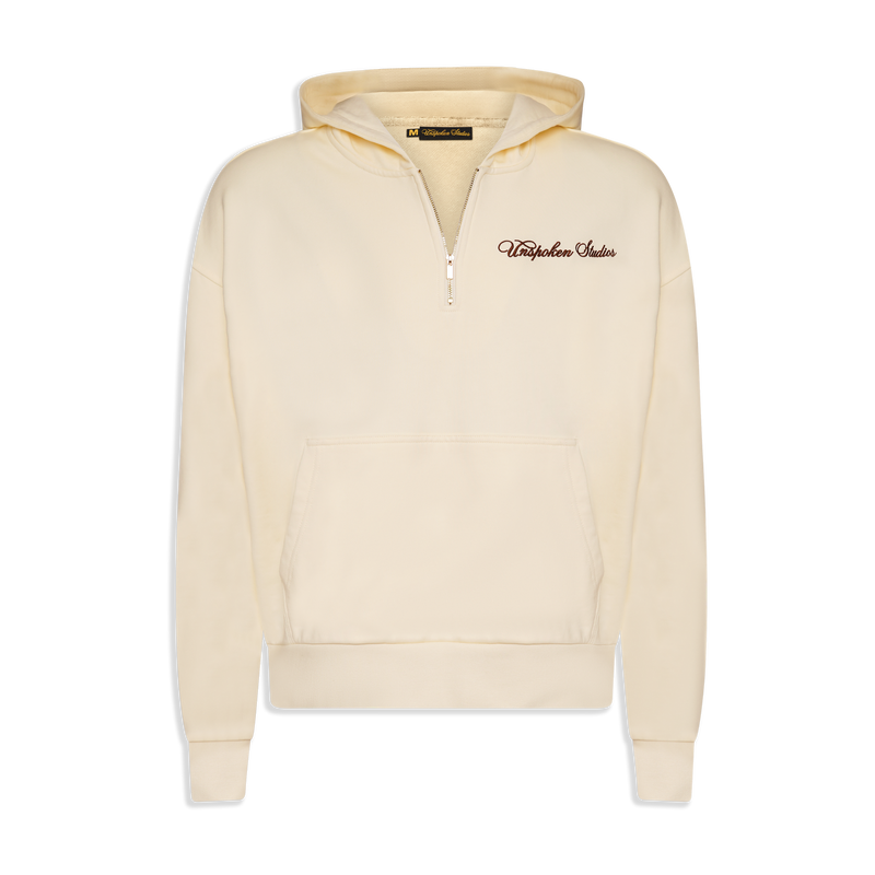 SCRIPT HALF-ZIP (LIGHT BONE)