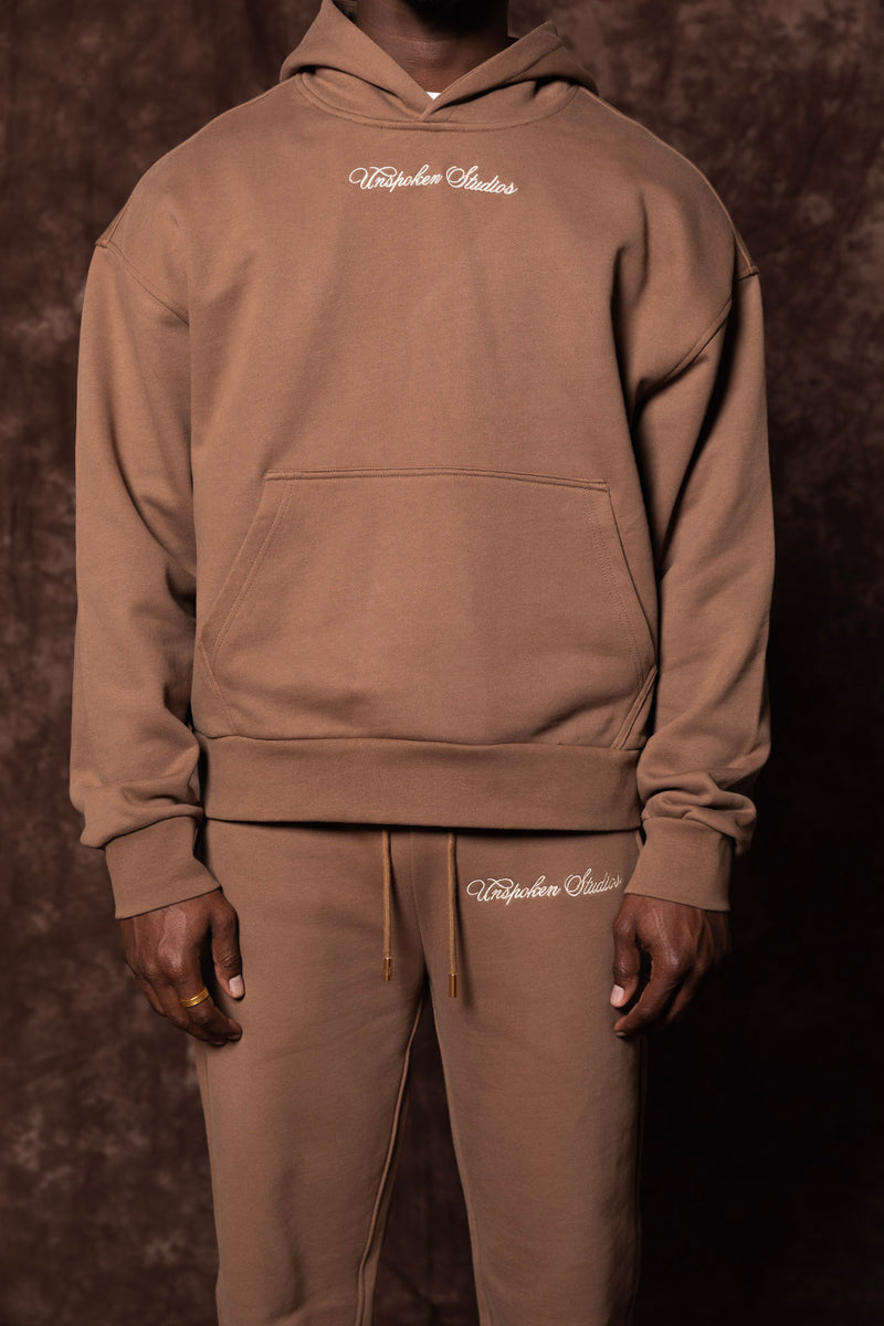 SCRIPT HOODIE (COCOA)